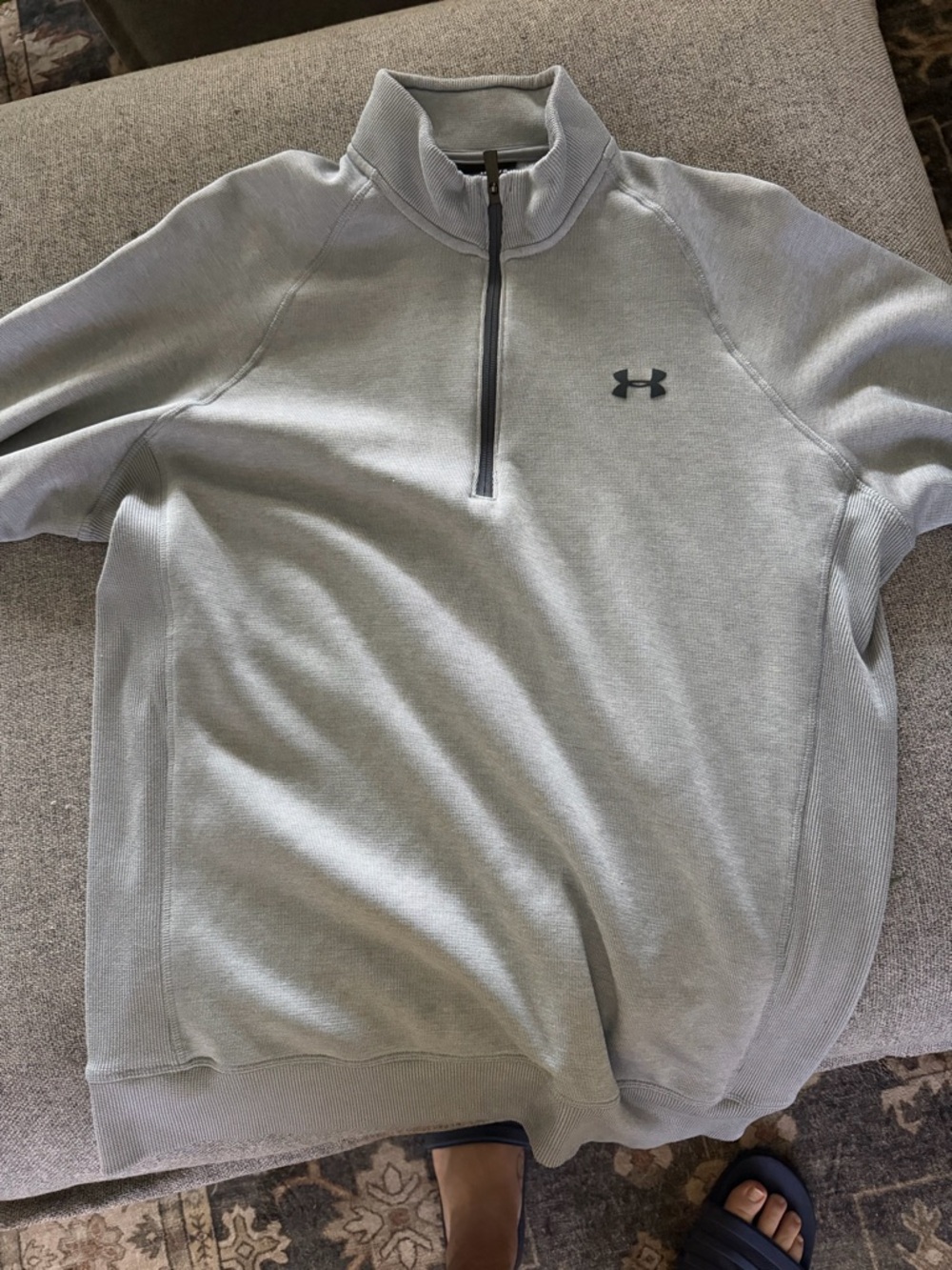 Under Armour Gray Cozy Fleece Quarter-Zip Pullover